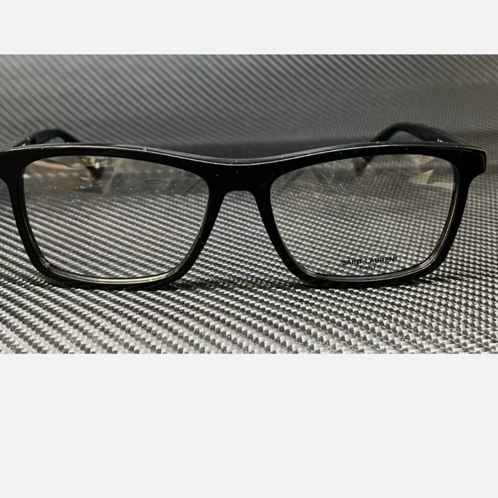 SAINT LAURENT Black Men's 56 mm Eyeglasses - Picture 2 of 3